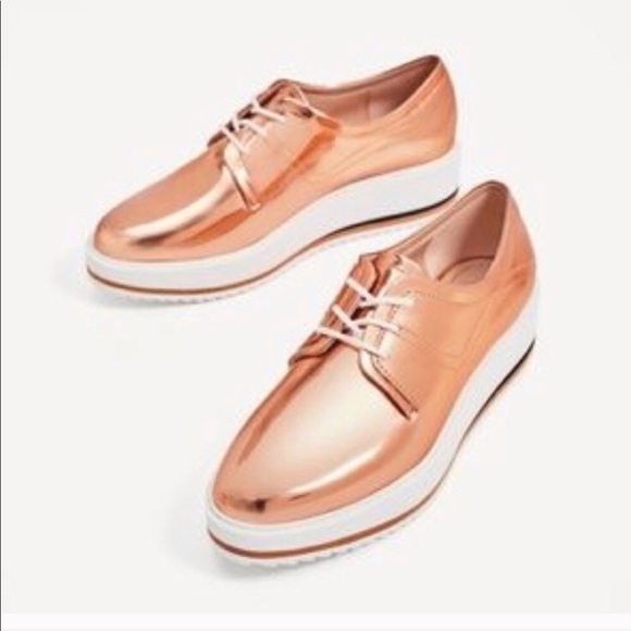 rose gold shoes platform